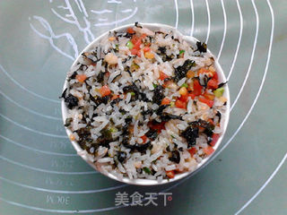 海苔胡萝卜炒饭的做法步骤:12