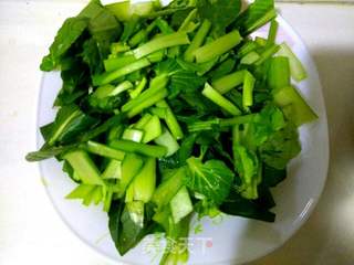 油菜溜带鱼段的做法步骤:2