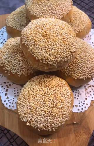 油酥芝麻烧饼的做法步骤:15