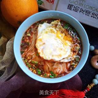 煎蛋酸汤面的做法步骤:8