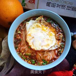 煎蛋酸汤面的做法步骤:9