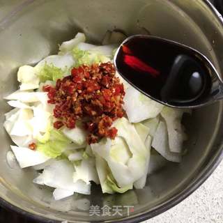 凉拌儿菜片片儿的做法步骤:3