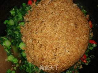 青菜蛋炒饭的做法步骤:8