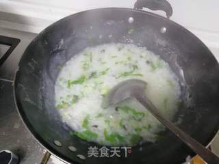 姜丝青菜粥的做法步骤：6