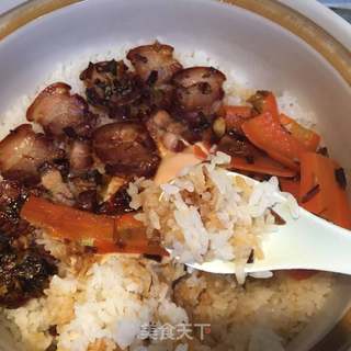腊肉胡萝卜砂锅饭的做法步骤:10