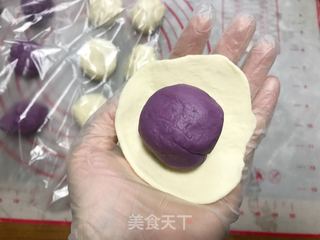 紫薯开花馒头的做法步骤:7