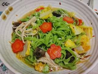 海参菜芯菠菜面的做法步骤:20