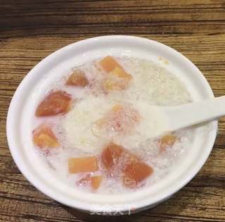 木瓜牛奶冰糖炖燕窝的做法步骤:6