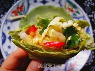 #团圆饭#菠菜饼夹菜芯的做法步骤：6
