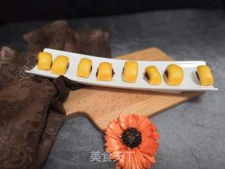 南瓜豆沙刀切小馒头的做法步骤:8