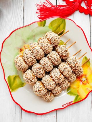芝麻咖啡串串酥的做法步骤:11