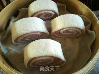 双色花卷的做法步骤:17
