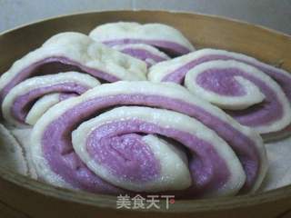 双色花卷的做法步骤:19
