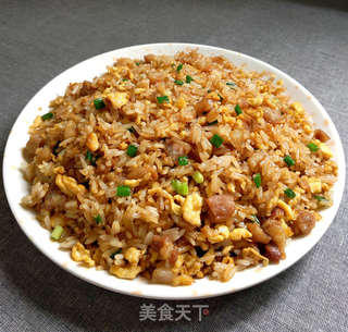 油渣酱油蛋炒饭的做法步骤:9