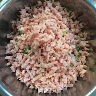 青椒午餐肉包的做法步骤:4