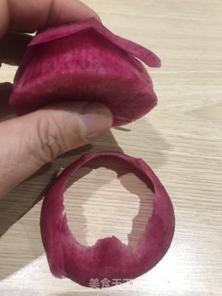 教大家雕刻萝卜花(直瓣月季花的做法步骤:12