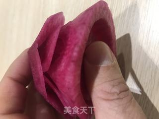 教大家雕刻萝卜花（直瓣月季花的做法步骤：16