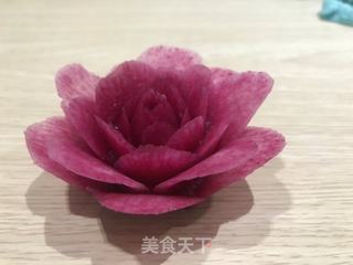 教大家雕刻萝卜花(直瓣月季花的做法步骤:24