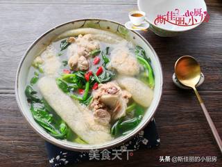 竹荪菠菜骨汤的做法步骤:10