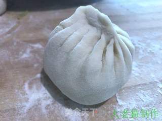 扇贝萝卜丝包子的做法步骤:21