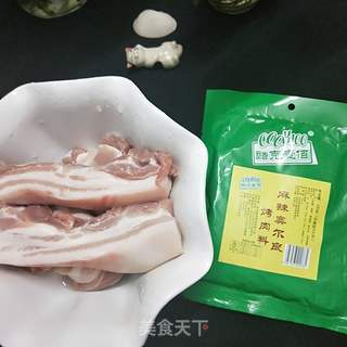 麻辣奥尔良烤五花肉的做法步骤:2
