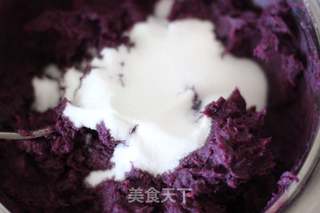 紫薯糯米饼的做法步骤:4
