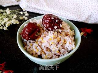 杂粮红枣米饭的做法步骤:7