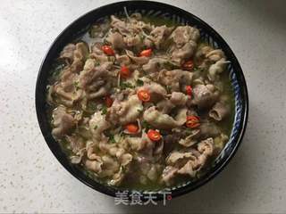 酸汤金针肥牛的做法步骤:9
