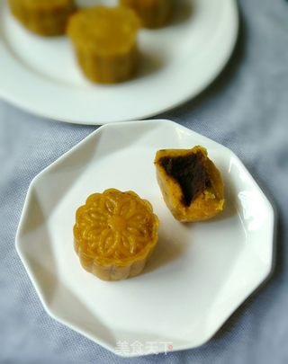 南瓜蒸月饼的做法步骤:12