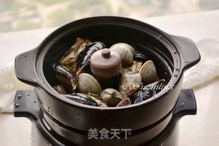 原汤什锦蒸海鲜的做法步骤:3