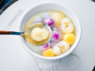 桂圆煮彩色汤圆的做法步骤:5