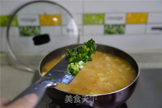 番茄鸡蛋疙瘩汤的做法步骤:8