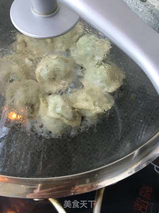 生煎韭菜扇贝元宝饺的做法步骤:17