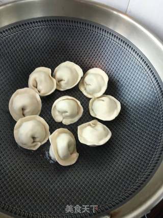 生煎韭菜扇贝元宝饺的做法步骤:13