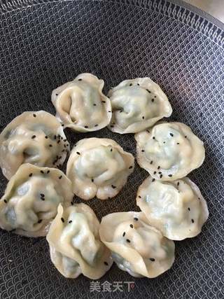 生煎韭菜扇贝元宝饺的做法步骤:20