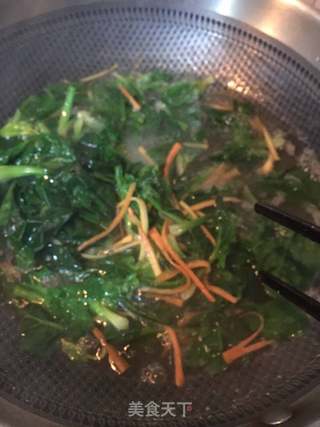 菠菜拌羊肉的做法步骤:11