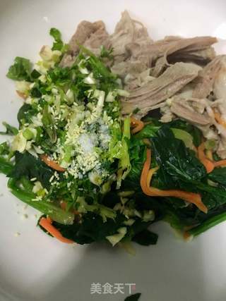菠菜拌羊肉的做法步骤:19