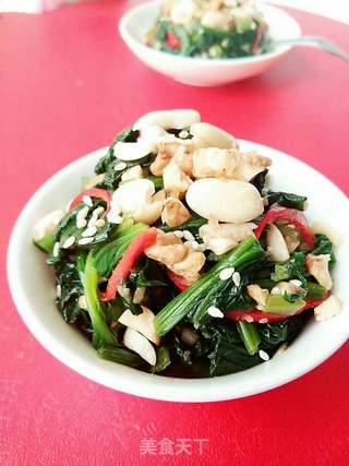 果仁拌菠菜的做法步骤:9