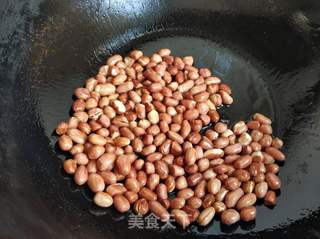 苦苣拌花生米的做法步骤:3