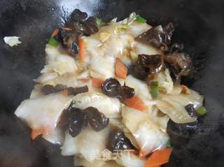 醋溜白菜片的做法步骤:7