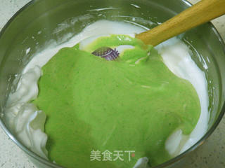小清新范儿滴【菠菜南瓜蛋糕卷】的做法步骤:15