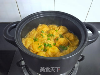 油面筋塞肉的做法步骤:8