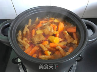 子排鸡爪煲的做法步骤:9