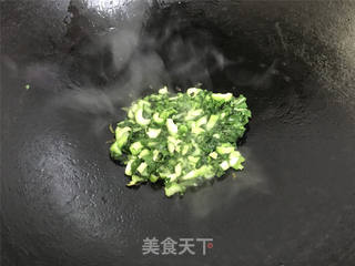 青菜鸡蛋炒饭的做法步骤:6