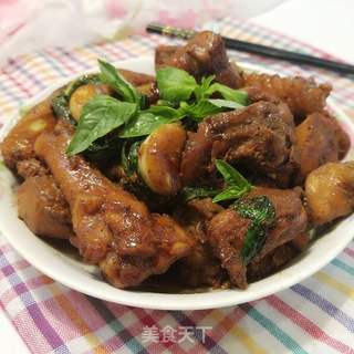 台式三杯鸡的做法步骤:9