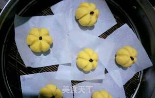 糯米南瓜豆沙包的做法步骤:12