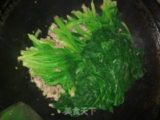 #团圆饭#肉末菠菜的做法步骤:7