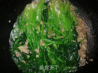 #团圆饭#肉末菠菜的做法步骤:9