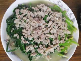 #团圆饭#肉末菠菜的做法步骤:11