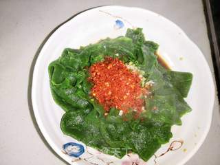 #面食#油泼翡翠裤带面的做法步骤:16